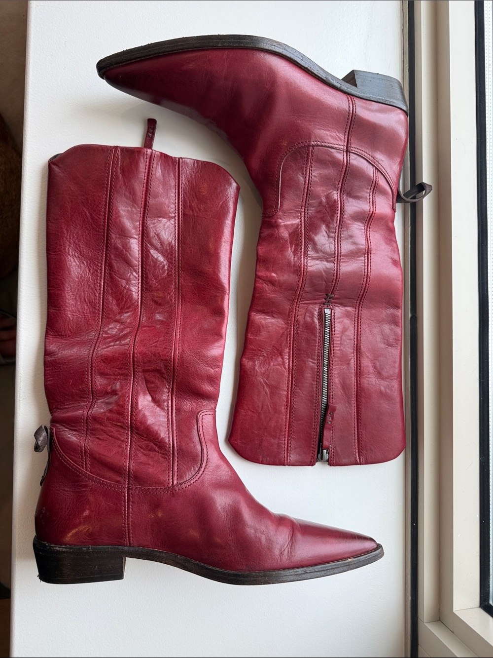 Women's We The Free Pointed-Toe Leather Alistar Cowboy Boots - Red